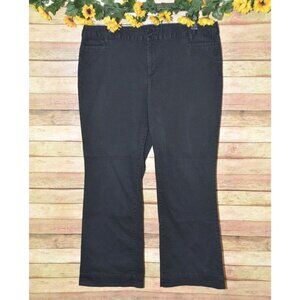 Dressbarn Black Casual Pants Plus Size 18W Wide Leg Pockets Stretch Basic